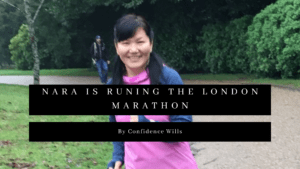 Nara running the London Marathon